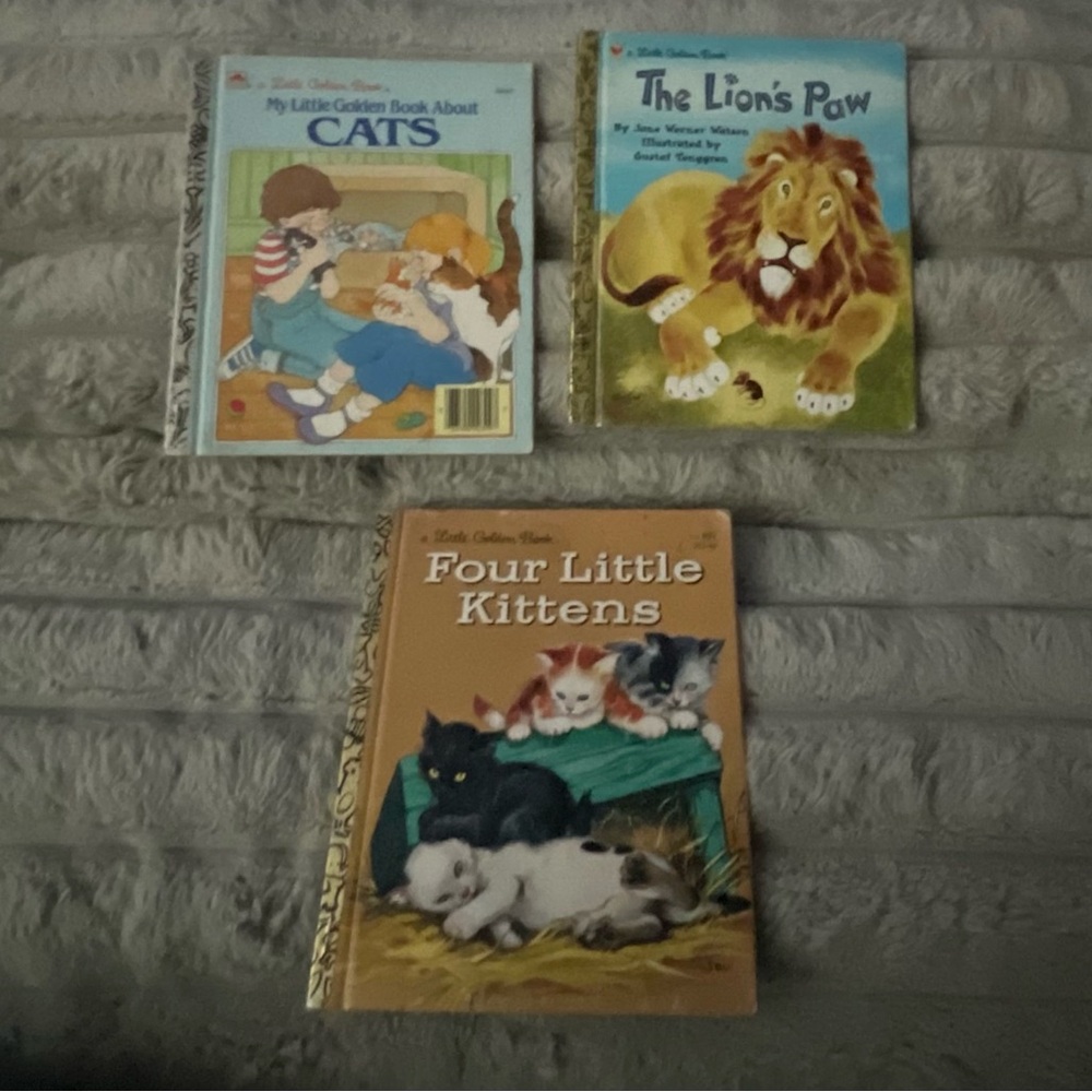 Bundle of 3 Cat Themed A Little Golden Books